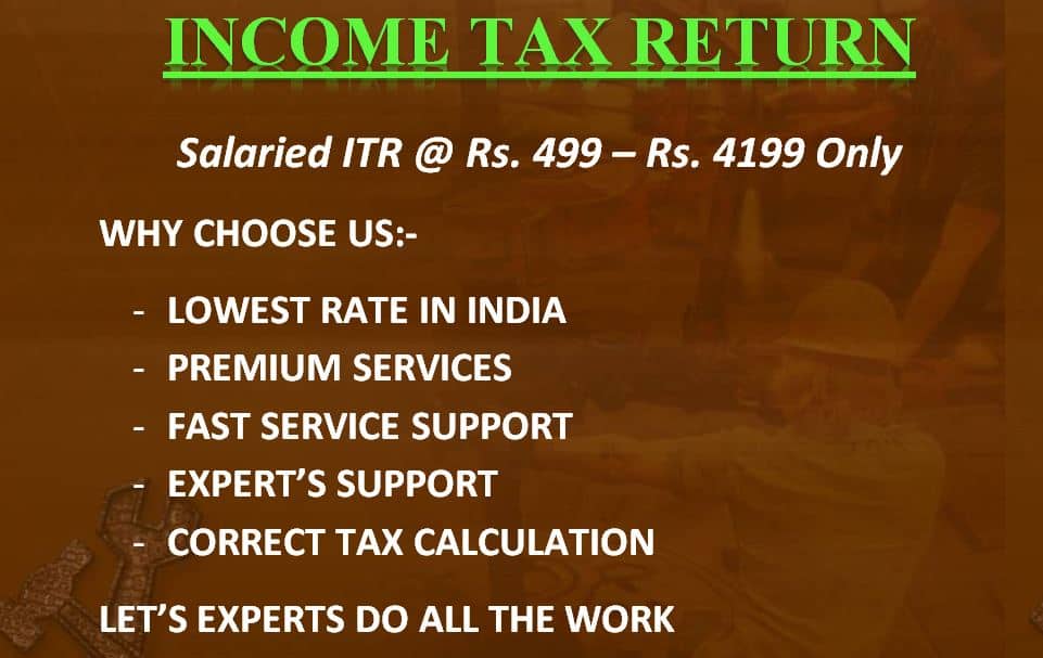 Income Tax Return (Salaried ITR) - Infinity Compliance